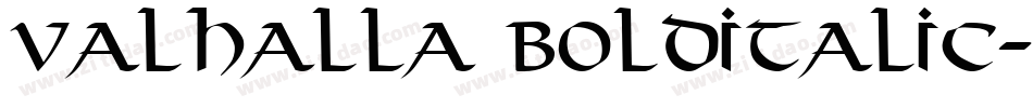Valhalla BoldItalic字体转换